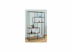 Opbergrek Tower 114x30x185cm - melamine & metaal - wild oak- Rekken|Rekken