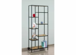 Opbergrek Tower 70x30x178cm - melamine & metaal - wild oak- Rekken|Rekken