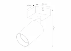 Opbouwspots|Opbouwspots|Opbouwspot GU10 - aluminium - wit