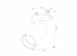 Opbouwspots|Opbouwspots|Opbouwspot GU10 - aluminium - wit