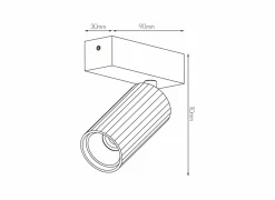 Opbouwspot GU10 - aluminium - wit- Opbouwspots|Opbouwspots