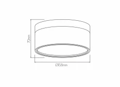 Opbouwspot 24W Ø15,8cm - aluminium - zwart & goud- Opbouwspots|Opbouwspots