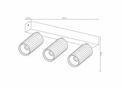 Opbouwspots|Opbouwspots|Opbouwspot 3xGU10 - aluminium - wit