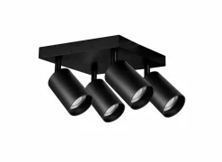 Opbouwspot 4xGU10 - aluminium - zwart- Opbouwspots|Opbouwspots