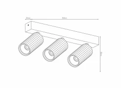 Opbouwspot 3xGU10 - aluminium - zwart- Opbouwspots|Opbouwspots