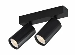 Opbouwspot 2xGU10 - aluminium - zwart- Opbouwspots|Opbouwspots