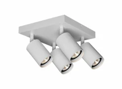 Opbouwspot 4xGU10 - aluminium - wit- Opbouwspots|Opbouwspots