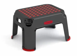 Opstapje Premium 43x36x24cm - kunststof - antraciet/rood- Trapladders & Opstapjes|Trapladders & Opstapjes