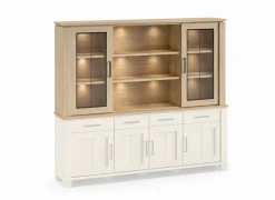 Opzetstuk Alba 233cm - decor - sand oak nature- Vitrinekasten|Vitrinekasten