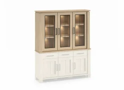 Opzetstuk Alba 162cm - decor - sand oak nature- Vitrinekasten|Vitrinekasten