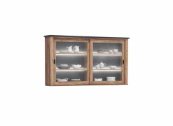 Dressoirs|Opzetstuk Etienne 221cm - decor - industriële eik & zwart