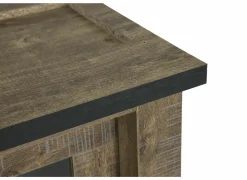 Dressoirs|Opzetstuk Etienne 221cm - decor - industriële eik & zwart