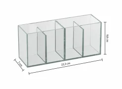 Organizer Selena 22,3x7xH9,8cm - plexiglas - transparant- Organizers