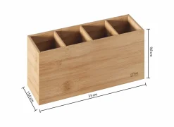 Organizer 22,4x7,1xH9,9cm - bamboe - naturel- Organizers