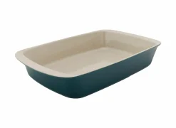 Ovenschotels|Ovenschaal Fontestic 34x20,8cm - stoneware - donkergroen