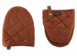 Tiseco Ovenwant Velmar Gripper katoen & polyester - cognac, set van 2- Ovenwanten & Pannenlappen