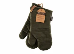 Tiseco Ovenwanten & Pannenlappen|Ovenwant Velmar 17x33cm - katoen & polyester - olijfgroen
