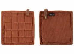 Tiseco Ovenwanten & Pannenlappen|Pannenlap Velmar 20x20cm - katoen & polyester - cognac