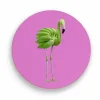 Pannenonderzetters|Pannenonderzetter Flamingo Ø18cm - stoneware - roze