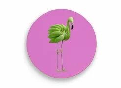 Pannenonderzetters|Pannenonderzetter Flamingo Ø18cm - stoneware - roze