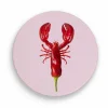 Pannenonderzetter Kreeft Ø18cm - stoneware - roze- Pannenonderzetters