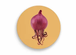 Pannenonderzetters|Pannenonderzetter Octopus Ø18cm - stoneware - oranje