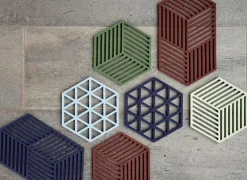 Pannenonderzetter 16x14cm - silicone - grass- Pannenonderzetters