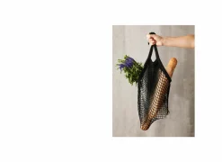 Opbergmanden|Opbergmanden|Parijse nettas 33x45cm zwart