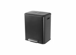 Pedaalemmer met opbergvak Drifter 2x15L mat zwart- Vuilnisbakken|Vuilnisbakken