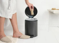 Brabantia Pedaalemmer NewIcon   - 5L - confident grey- Vuilnisbakken|Vuilnisbakken