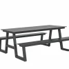 Picknicktafel Santorini173x200cm - aluminium - antraciet- Tuinbanken|Tuinsets
