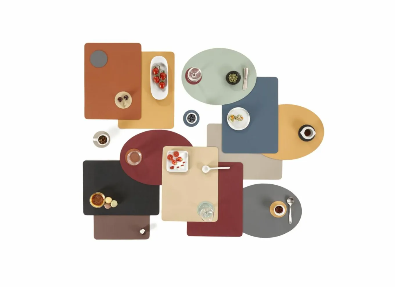 Placemats|Placemat Togo 45x33cm - lederlook - indian tan