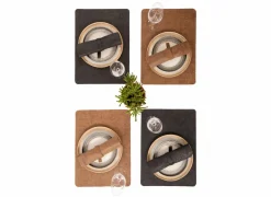 Placemat Truman 33x45cm - lederlook - koffie- Placemats