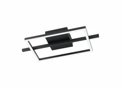 Plafonnier|Plafondlamp Amandolo 40x20cm 17W LED aluminium zwart