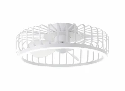 Brilliant Plafondlamp Capo met ventilator Ø48cm - kunststof & metaal - wit- Plafonnier