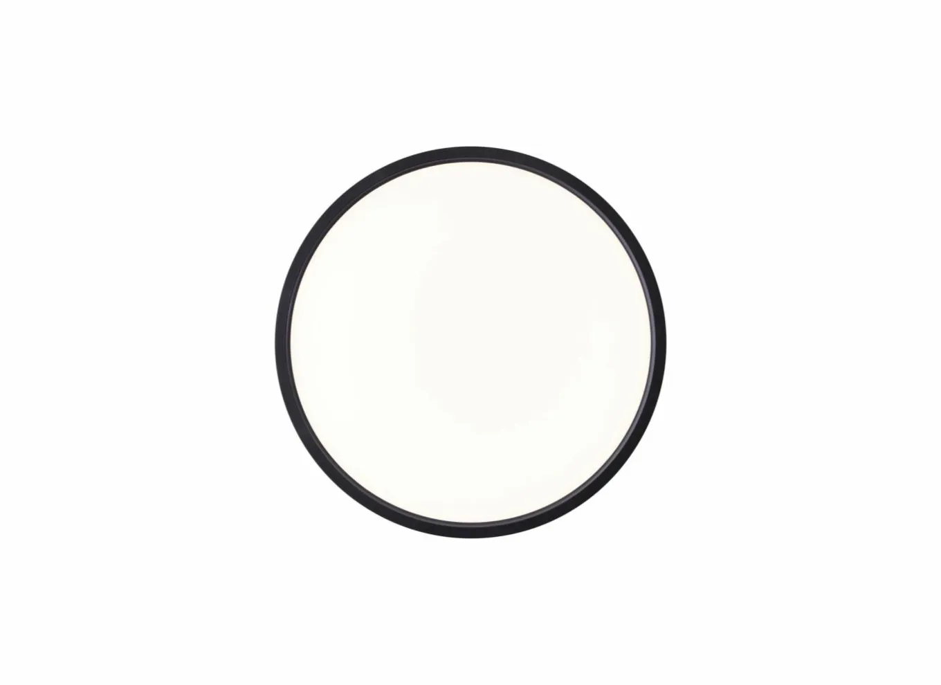 Brilliant Plafonnier|Plafondlamp Galo Ø30cm - kunststof - zwart