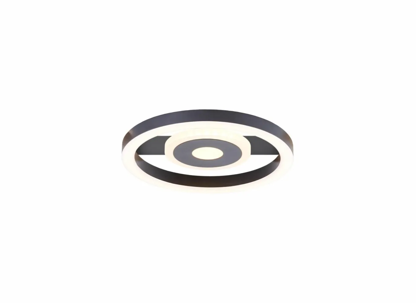 Brilliant Plafonnier|Plafondlamp Maureen Ø20cm - metaal/kunststof - zwart