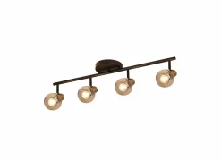 Plafondlamp 79x18cm amber glas- Hanglampen|Plafonnier