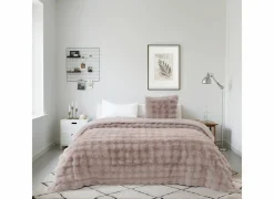 Plaid Bilbao 220x240cm - microvezel - poudre- Plaids|Plaids