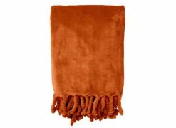 Plaid Florijn 150x200cm - polyester - rood- Herfstdecoratie|Plaids