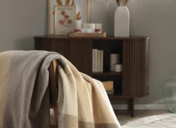 Plaid Lava Light 150x200cm - polyester & katoen - beige- Plaids|Plaids