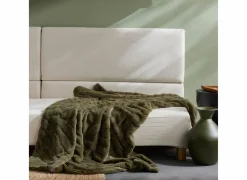 Plaid Matcha Jacquard 130x180cm - polyester - groen- Plaids|Plaids