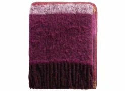 Plaids|Plaids|Plaid Mohair Look 130x190cm - polyester & wol - roze & rood