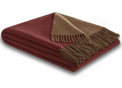 Plaids|Plaids|Plaid Pepper-Cashew 150x200cm - kasjmier & wol - rood & bruin