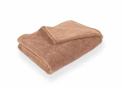 Tiseco Plaid Pippa 150x200cm - flanel - mokka- Plaids|Plaids