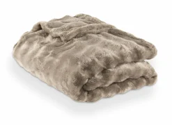 Tiseco Plaid Wave 150x200cm - polyester - taupe- Plaids|Plaids