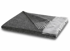 Plaid 130x170cm - polyester & katoen - antraciet- Plaids|Plaids