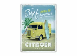 Plakkaat Citroën Type H 40x30cm - metaal - meerkleurig- Andere Wanddecoratie