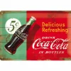 Plakkaat Coca cola 20x30cm - metaal - groen & rood- Andere Wanddecoratie