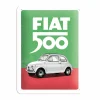 Andere Wanddecoratie|Plakkaat Fiat 500 15x20cm - metaal - groen & rood